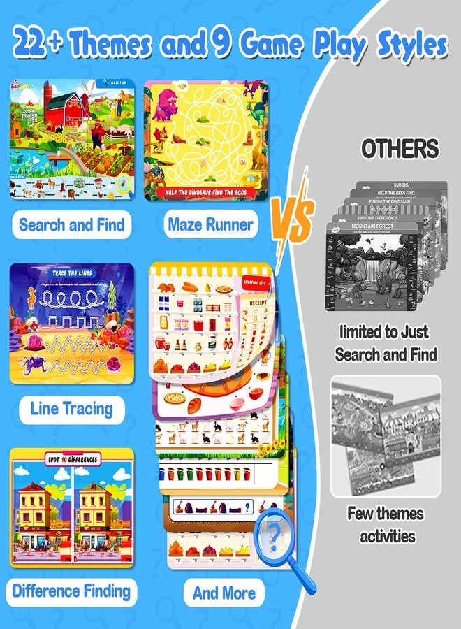 Baobrava Search and Find Game Books - Preschool Learning Activities for Kids Age 3-8, Travel Games for or Road Trip Car Airplane, Educational Seek Activity Birthday Gifts for Boys and Girls - Image 2